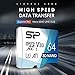 Silicon Power 64GB Micro SDXC UHS-I (U3), V30 4K A1, High Speed MicroSD Card with Adapter