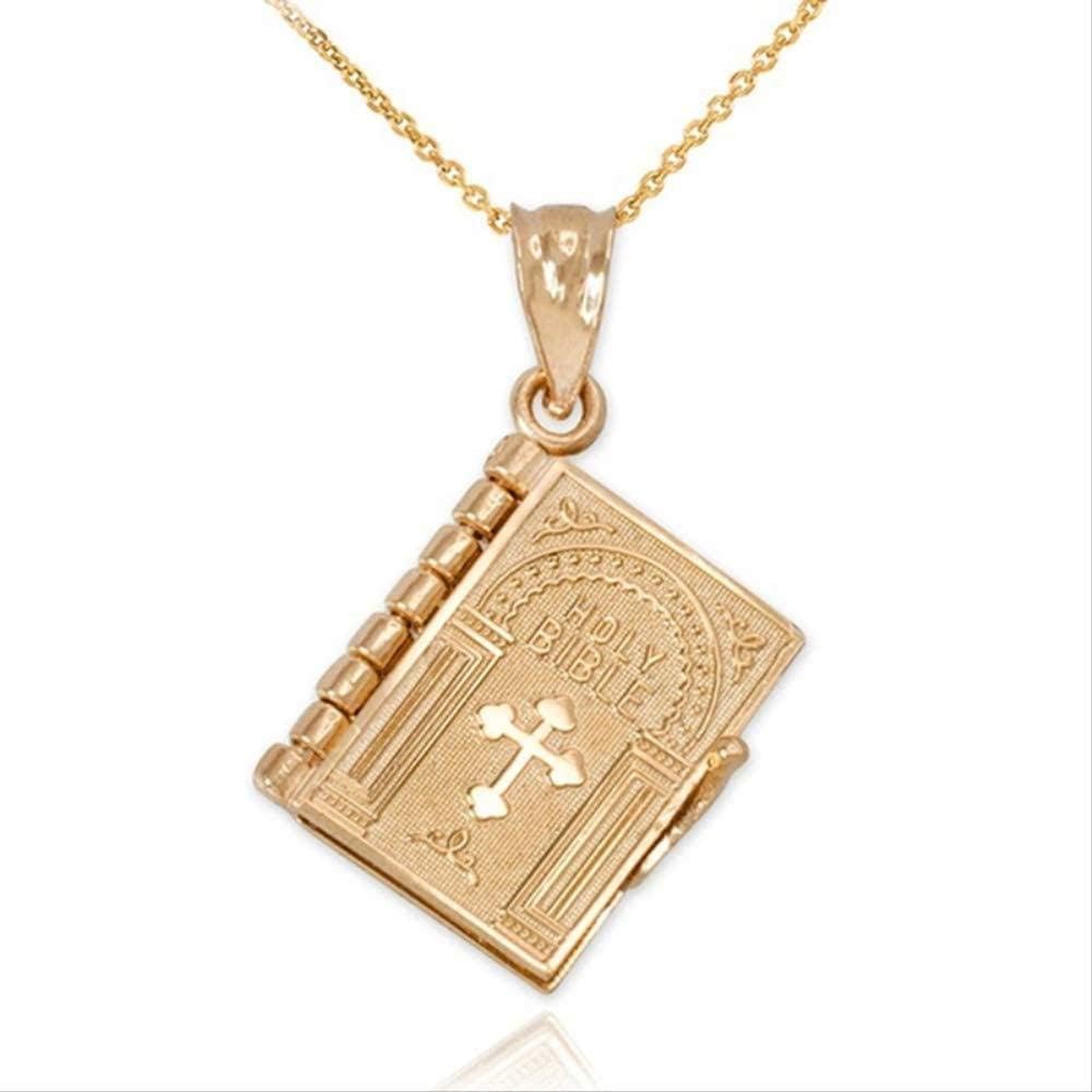 Amazon.com: NC88 Religion Women Necklace Gold Color Openable Holy Bible ...