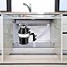 Goplus Garbage Disposal with Cord, 1.0HP 2600RPM Compact Continuous Feed Household Garbage Disposal, Kitchen Food Waste Disposer
