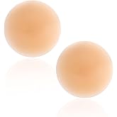 BOXOB 2pcs Silicone Nipple Cover, Reusable Pasties No Show Waterproof Nipple Pads Adhesive Breast Cover Patch Protectors for Women
