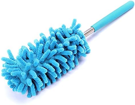 OMfeng Telescopic Microfibre Duster Extendable Cleaning Home Car Cleaner Dust Handle (Blue)