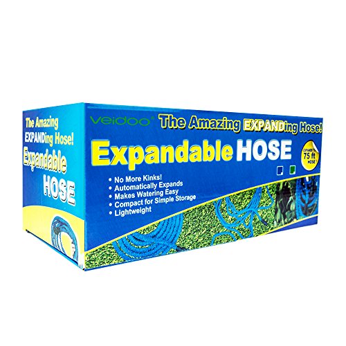 Veidoo Garden Hose,Expandable Hose,75 ft with 7 Pattern Spray Nozzle, High Pressure,Flexible for All Your Watering,Car Wash Use,Shower pet (Green)