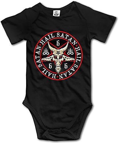 VBE104 Hail Satan Baphomet Ram Logo Baby Onesie Toddler-Bodysuits
