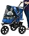 Pet Gear No-Zip AT3 Pet Stroller, Zipperless Entry, Midnight River