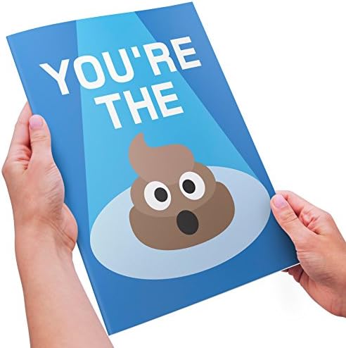 Funny Thank You Card Emoji - You're the " POOP EMOJI " - XL Size