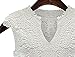 AMZ PLUS Plus Size Women Sexy Lace Blouses V-neck Shirts Chiffon Sleeveless Top White XXXXL