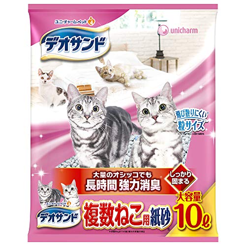 デオサンド 猫砂 複数ねこ用 紙砂 10L商品画像