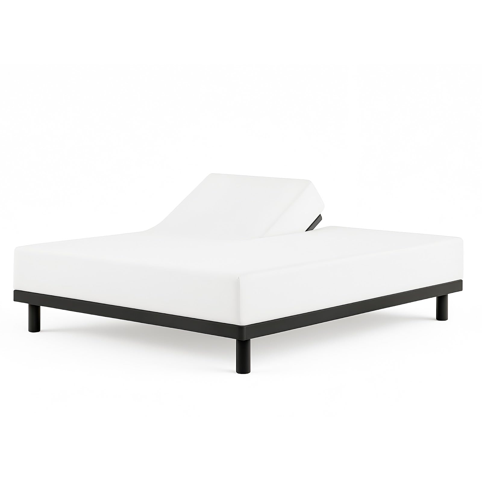 Photo 1 of Cottingon 1 Piece Top Split King Fitted Sheet Only for Adjustable beds, Premium 100% Egyptian Cotton, 34 Inches Half Split Flex Head Bottom Sheet for Sleep Number Beds 16" Deep Mattress, White