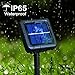Solar String Lights, totobay 120LED Bouquet Shape Chandeliers Starburst Fairy Lights Solar Powered Operated Outdoor String Lights Waterproof Decorative Light Dimmable, Copper Wire Lights (Warm Light)