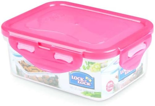 LOCK & LOCK hpl806-wm Packs rechteckig 350 ml, Kunststoff, rot, 13 x 10