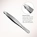 SuchATweeze Stainless Steel Slant Tweezer - Well Designed Protected Tip - Precision Plucker for Men and Women - Perfect for Ingrown and Facial hairs - 5.12” x 1.97” x 0.59“(Set of 4)