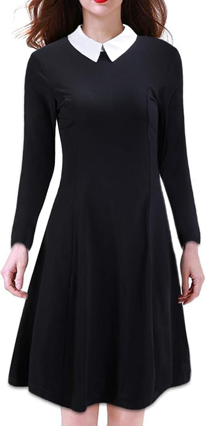 little black flare dress