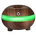 Forthery 7 Color Night Light Wood Grain Humidifier Ultrasonic Essential Oil Single Room Comfort Humidifier for Bedroom