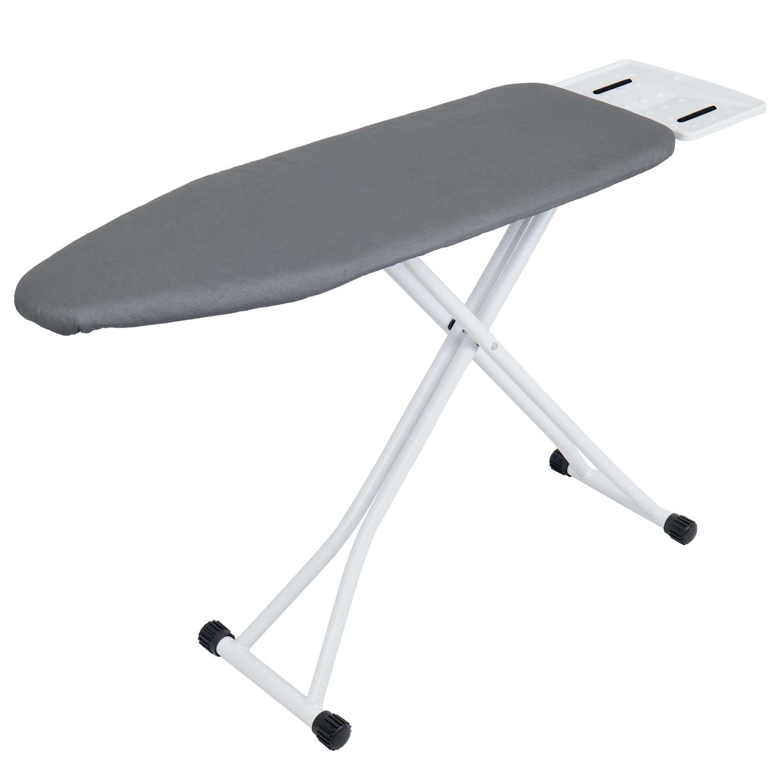 ASHARE Ironing Board 48" x 13" with Iron Rest, 7-Level Height Adjustable, Heavy Duty Steel Legs, Foldable Space Saving Laundry Iron Table with Heat Resistant Removable Cover, Grey