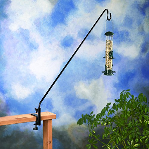 Green Esteem Stokes Select Bird Feeder Pole, 36Inch Reach, Deck Mounted, Black Metal Buy