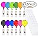 Selizo Sticky Notes 12 Sets Retractable Badge Holder Reel Clip with Vertical ID Card Holders