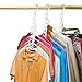 Wonder Hanger Max 24-Pack Space Saving Hangers, Reinforced Hooks Swivels 360°, Cascading Hanger, College Dorms & Storage Closet Organizer, Fully Assembled – White