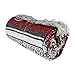 Authentic Mexican Falsa Blanket (Burgandy)