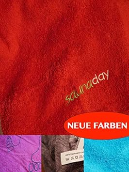 saunaday - Das neuartige Saunatuch Fussrichtung XXL 210x100 cm (Kaminrot)