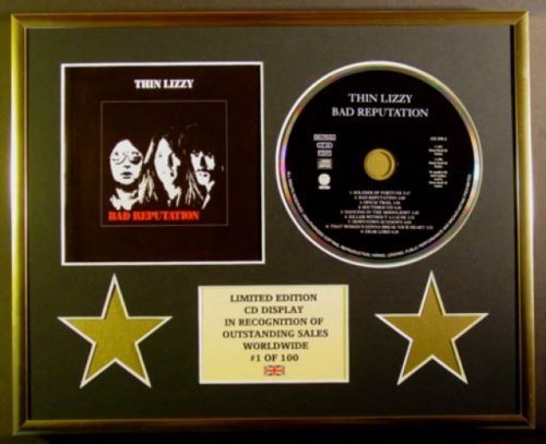 THIN LIZZY/CD DISPLAY/LIMITED EDITION/COA/BAD REPUTATION