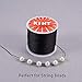 JEWELEADER 116 Yards Round Waxed Polyester Cord 0.5mm Macrame Craft DIY Thread Rattail Beading String for Jewelry Making Chinese Knotting Kumihimo Shamballa Friendship Bracelets Black