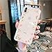 KESTAR Flower Case for iPhone 8 Plus/iPhone 7 Plus, Soft Clear Flexible TPU Rubber Real Dried Flowers Case Glitter Floral Cover for iPhone 7 Plus/8 Plus (Pink Flower Frame)
