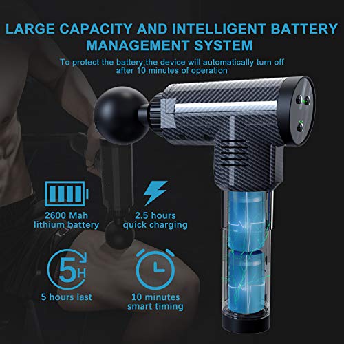 Muscle Massager Massage Gun,Cordless Handheld Deep Tissue Percussion Massager for Muscles, Back, Body, Neck, Foot, Shoulder,Leg to Relieve Muscle Soreness Stiffness Muscle and Recovery - Thumbnail 5