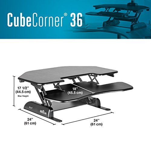 VARIDESK Height Adjustable Standing Desk for Cubicles Cube Corner