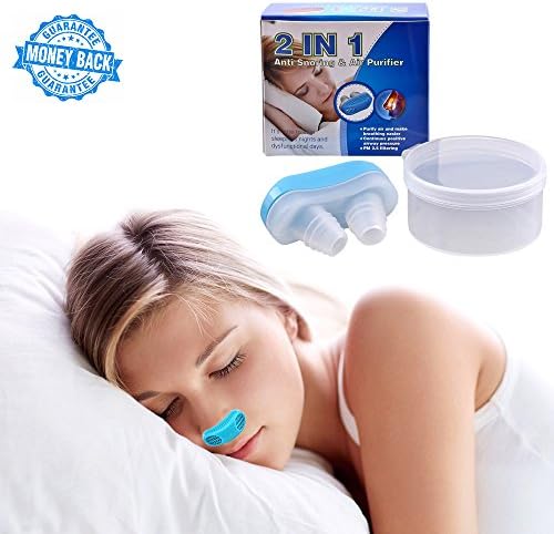 Anti-Snoring Nose Vent Instant Help for Natural Snore Relief and Improve Breathing Soft Silicone Air Purification (Blue)