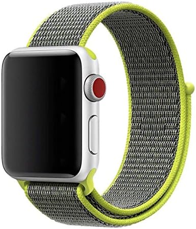 MadeforOnline : Nylon Sport Loop Band for Apple Watch 44mm 42mm 40mm 38mm, Adjustable Closure Wrist Strap Replacement Band for iWatch, Nike+, Series 4, 3, 2, 1