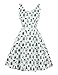 Wellwits Women's Cactus Print Tank V Neck Spring Summer Vintage 60s 70s Dress