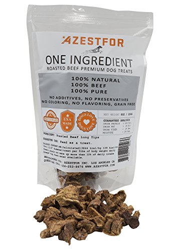 Azestfor One Ingredient 100% Natural Roasted Beef Premium Dog Treats 8 oz