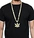 L & L Nation Mens Gold Tone Marijuana Hip Hop Pendant 30