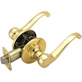 Design House Scroll Passage Door Lever, Polished Brass | Surface, Traditional, Brass, Hardware, 783035