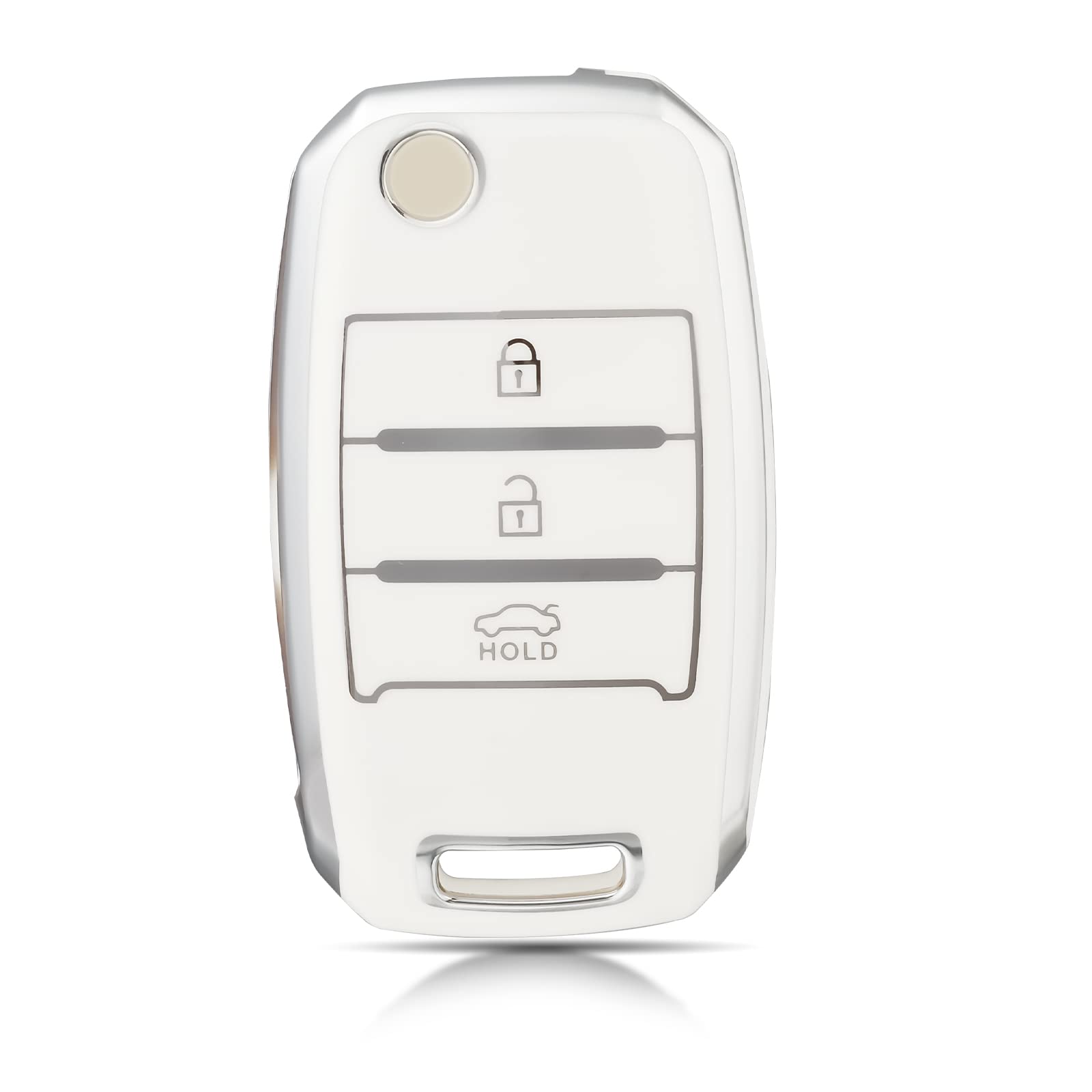 OFFCURVE Car Key Cover Car Key Case Key Fob Cover Car Key Protector 3 buttons Compatible with Kia Sportage Rio Sorento Carens Optima Soul Picanto Forte Cerato Ceed Venga Cadenza K3 K5