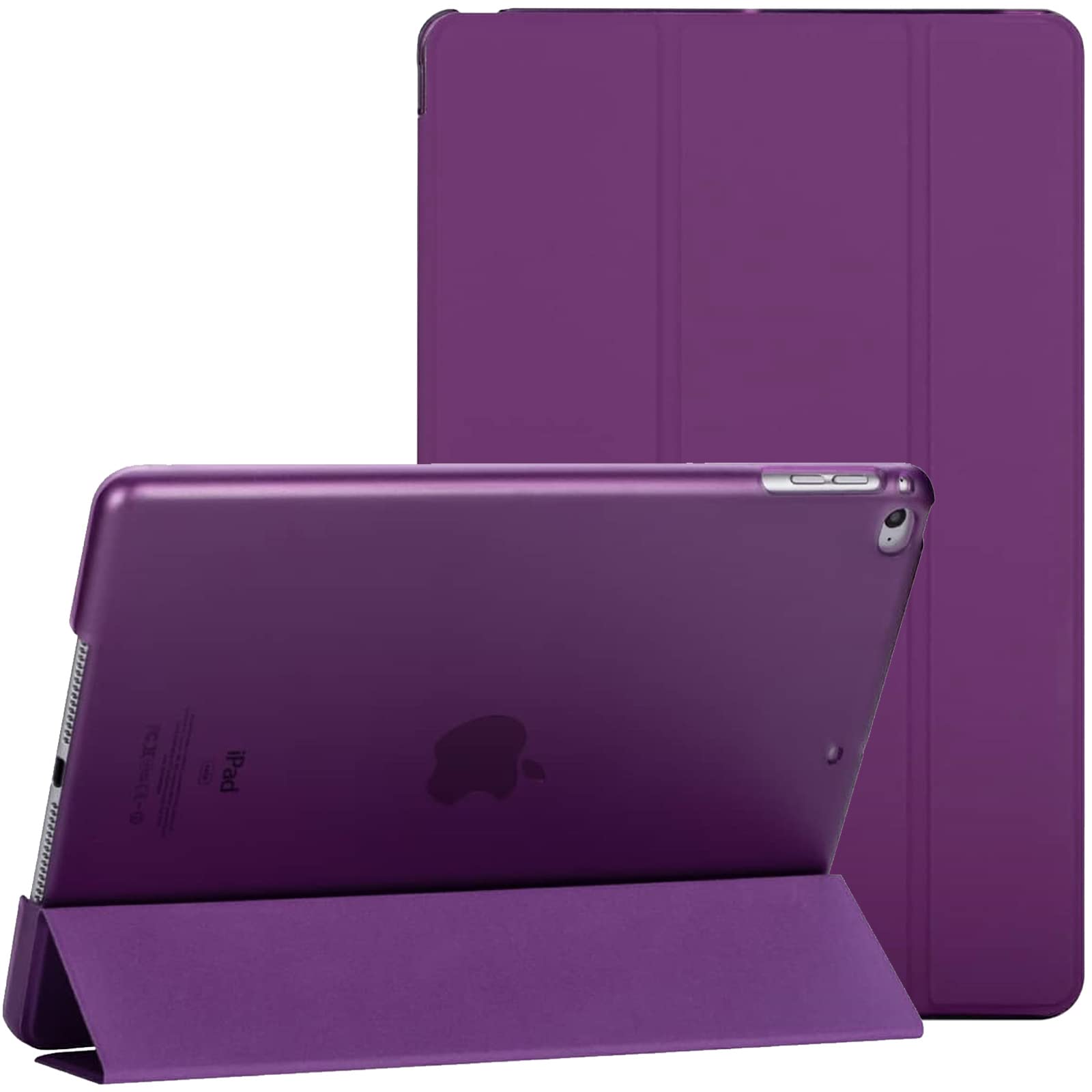For Apple iPad Mini 1/2/3 Smart Magnetic Stand Case with Automatic Wake/Sleep (Purple)