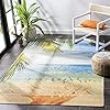 SAFAVIEH Barbados Collection 8' x 10'5" Gold / Blue BAR515A Tropical Beach Indoor/ Outdoor Non-Shedding Easy Cleaning Patio Backyard Porch Deck Mudroom Area Rug 51ZtZHyPCtL