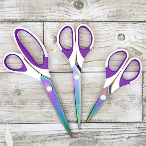Hunkydory Rainbow Scissor Set Premier Craft Tools - 3 Pairs Precission Scissors - PCT39