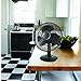 Lasko 2017 Portable 3-Speed 12-Inch Table Fan with Widespread Oscillation and Tilt-Back Fan Head, Black