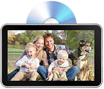 NBAUTO 10.1" Headrest DVD Player, Car DVD Player for Back Seat Entertainment,Touch Key, Slot -in Suction Drive, Support CD/DVD/USB/TF/MP4/HDMI In