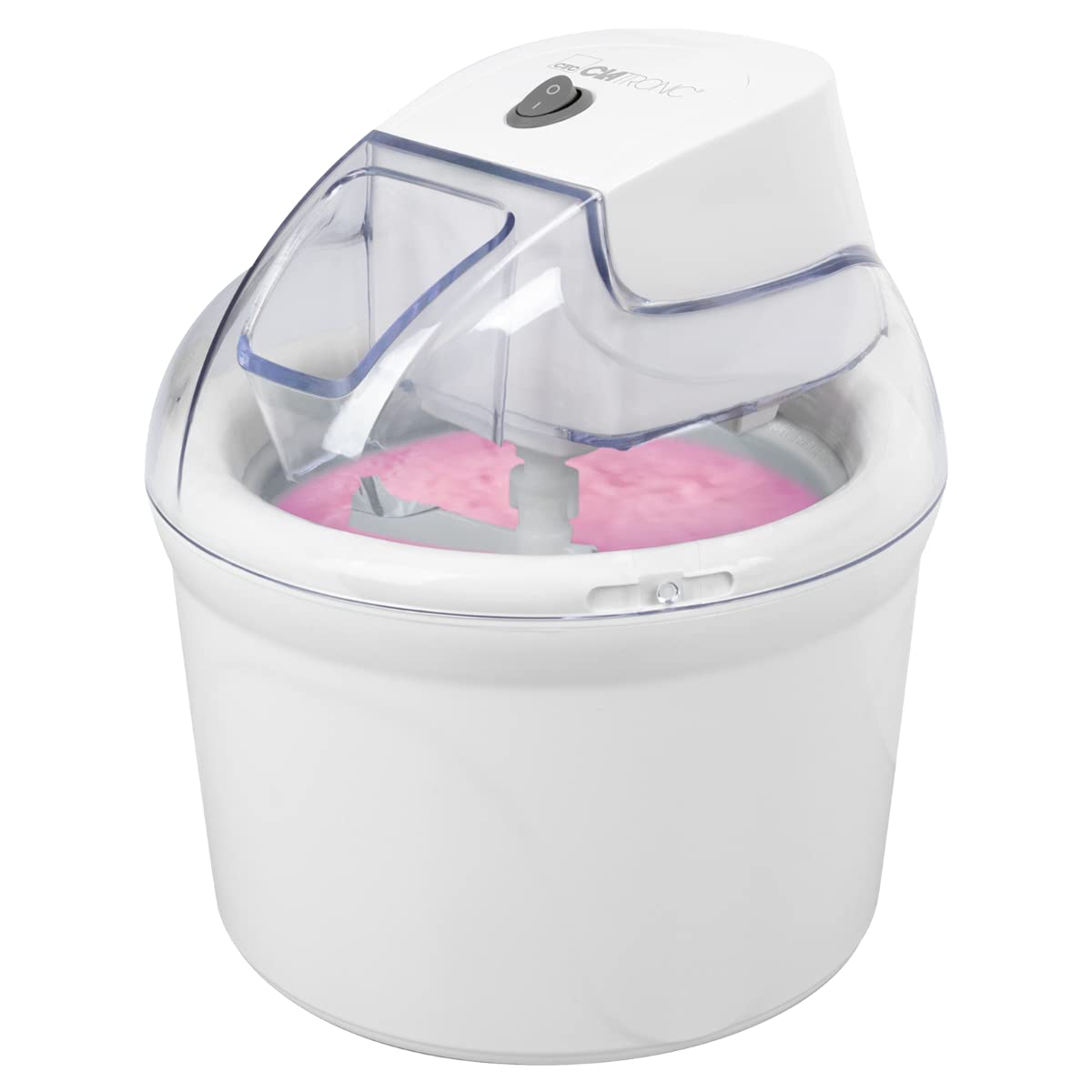 Machine À Glace Clatronic Icm 3764 Pour Crème Glacée/Sorbet/Yaourt Glacé/Slush, Pour La Maison, Entrepôt Frigorifique, Ouverture De Remplissage, 1500 Ml, Incl. Suggestions De Recettes, Blanc
