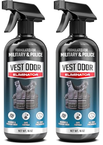 Vest Odor Remover Spray – for Police Gear, Law Enforcement Accessories & Tactical Equipment – Non-Toxic, Residue-Free, Long-Lasting Fresh Scent – 2 Pack