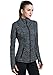 Matymats Women's Active Full-Zip Track Jacket Yoga Running Athletic Coat With Thumb Holes,Small,Heather Black
