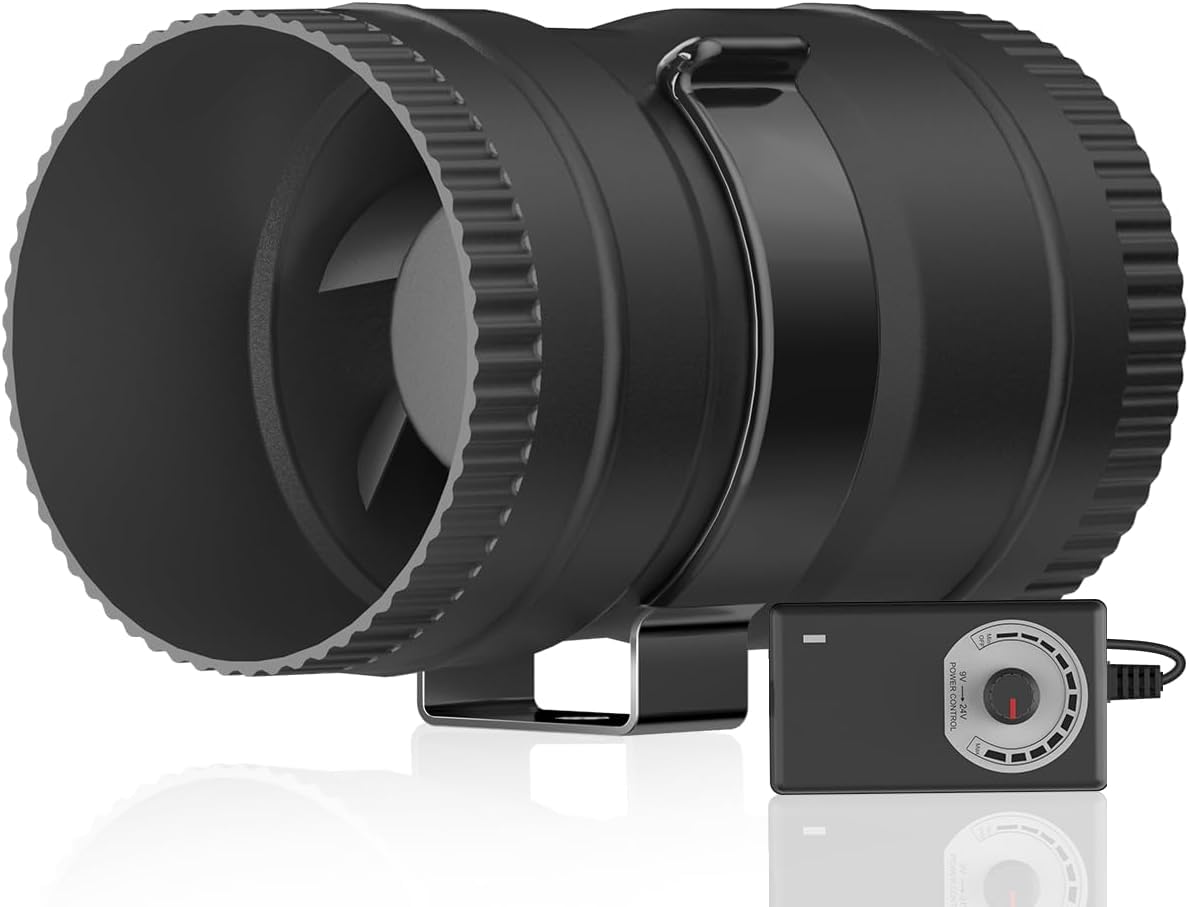 Photo 1 of Hon&Guan 3 Inch Inline Blower Fan with Speed Controller 120 CFM with 20W Ultra-Low Power and Low Noise