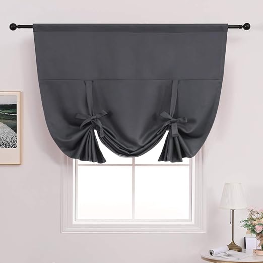 Amazon Com Miulee Short Tie Up Kitchen Window Curtains For Light