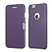 MTRONX Phone Case for Apple iPhone 6, iPhone 6s, Magnetic Ultra Folio Flip Slim Leather Twill Case Cover Pouch - Purple(MG-PP)