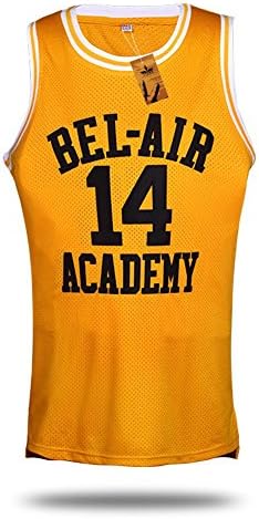 VTURE Basketball T-shirts Will Smith #14 Bel Air Academy Basketball Jerseys (XX-Large)