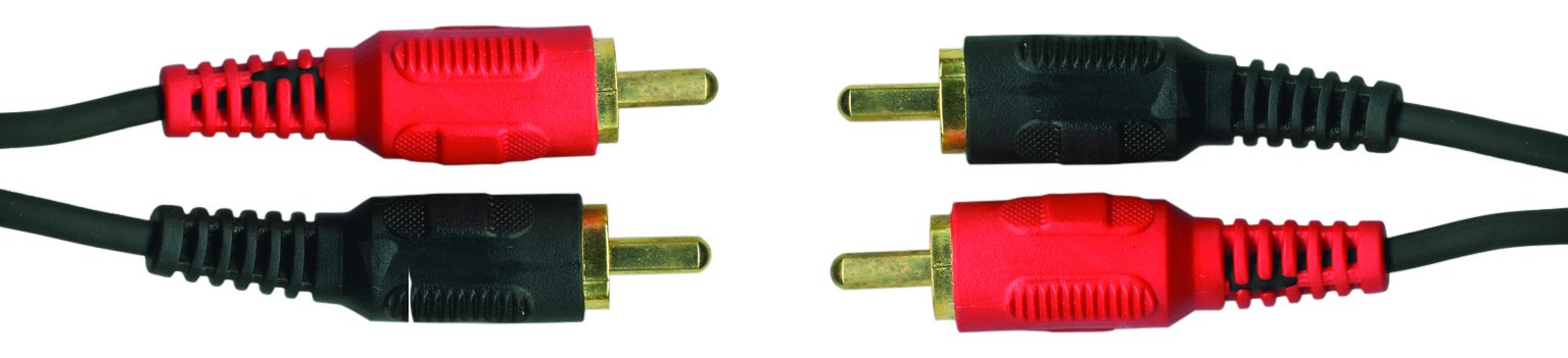 Kinsman RCA10/Shielded Cable Connectors 2 RCA Cinch Cable 3 m Black