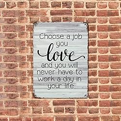 LUIJORGY Metal Tin Sign Love Quote Poster Metal