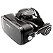 VR Viewer Helmet Virtual Reality Headset with Build-in Stereo Headphones and Adjustable Strap Movie Games 3D Glasses fits the Myopia for iOS & Android Smartphones within 3.5-6.2 inches (Z4 Black)